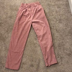 Romwe, corduroy pink straight leg pants!